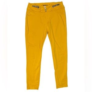 Thrill Plus Size Solid Mustard Pants 2X
